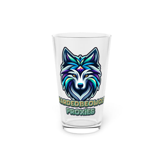 BeardedBeowolf Proxy Pint Glass, 16oz